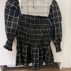 Peplum Ribbed Blouse